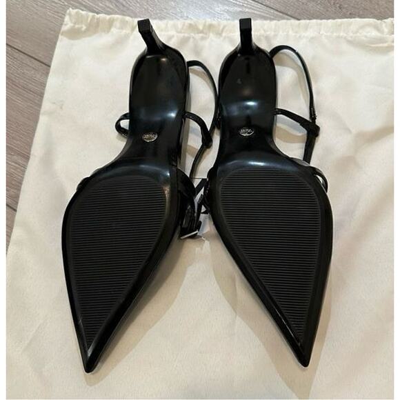 ZARA Faux Patent Leather Slingback Heels NWT 🔥 Pointed Toe Size 8 - Picture 15 of 16